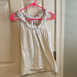 LOFT Cream Sleeveless Blouse